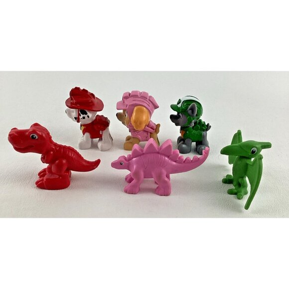 Paw Patrol Dino Rescue Pups Mini PVC Figure Lot Skye Marshall Rocky Spin Master - Picture 3 of 6